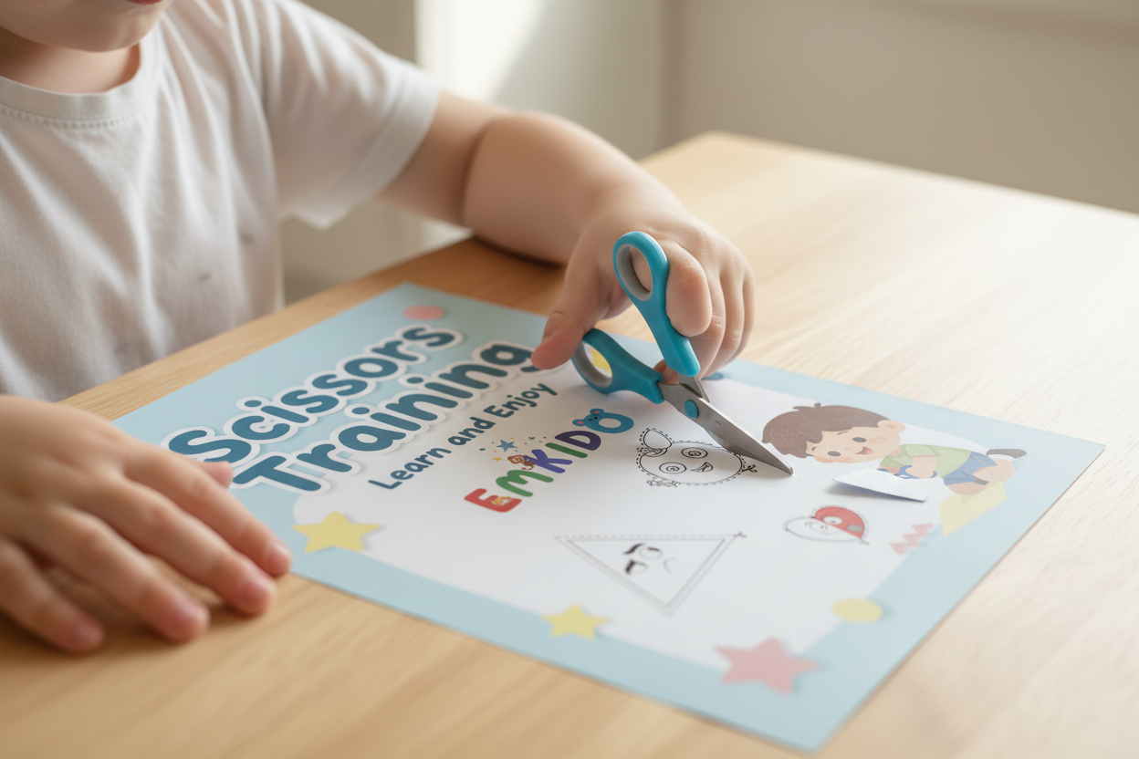 Child Cutting Scissors Training Emkido