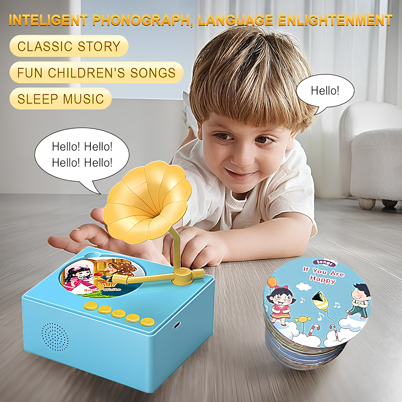 Emkido™ Little Listener – Kids Intelligent Music Player