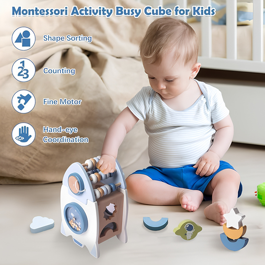 Emkido™ Rocket Play – Wooden Toy Set