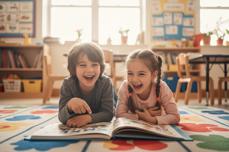Two Kids Laughing